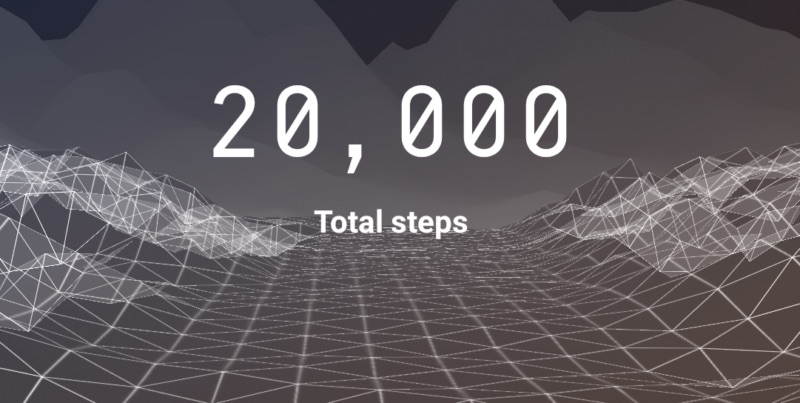 how far is 20000 steps