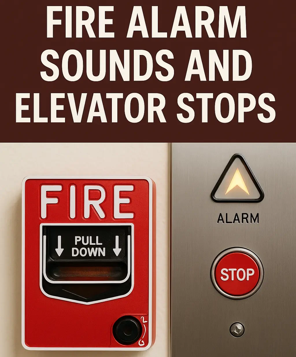 is fire alarm sounds and elevator stops