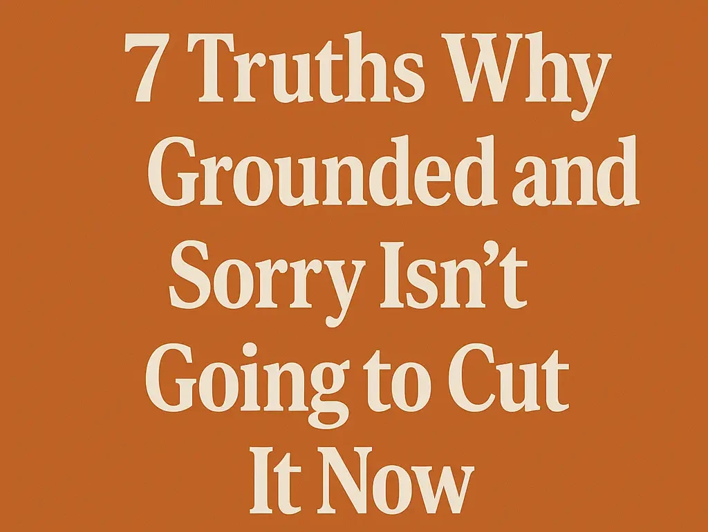 grounded ans sorry isn't going to cut it