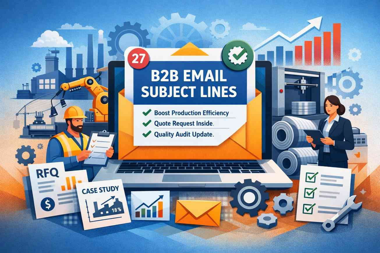 b2b email subject line examples manufacturing