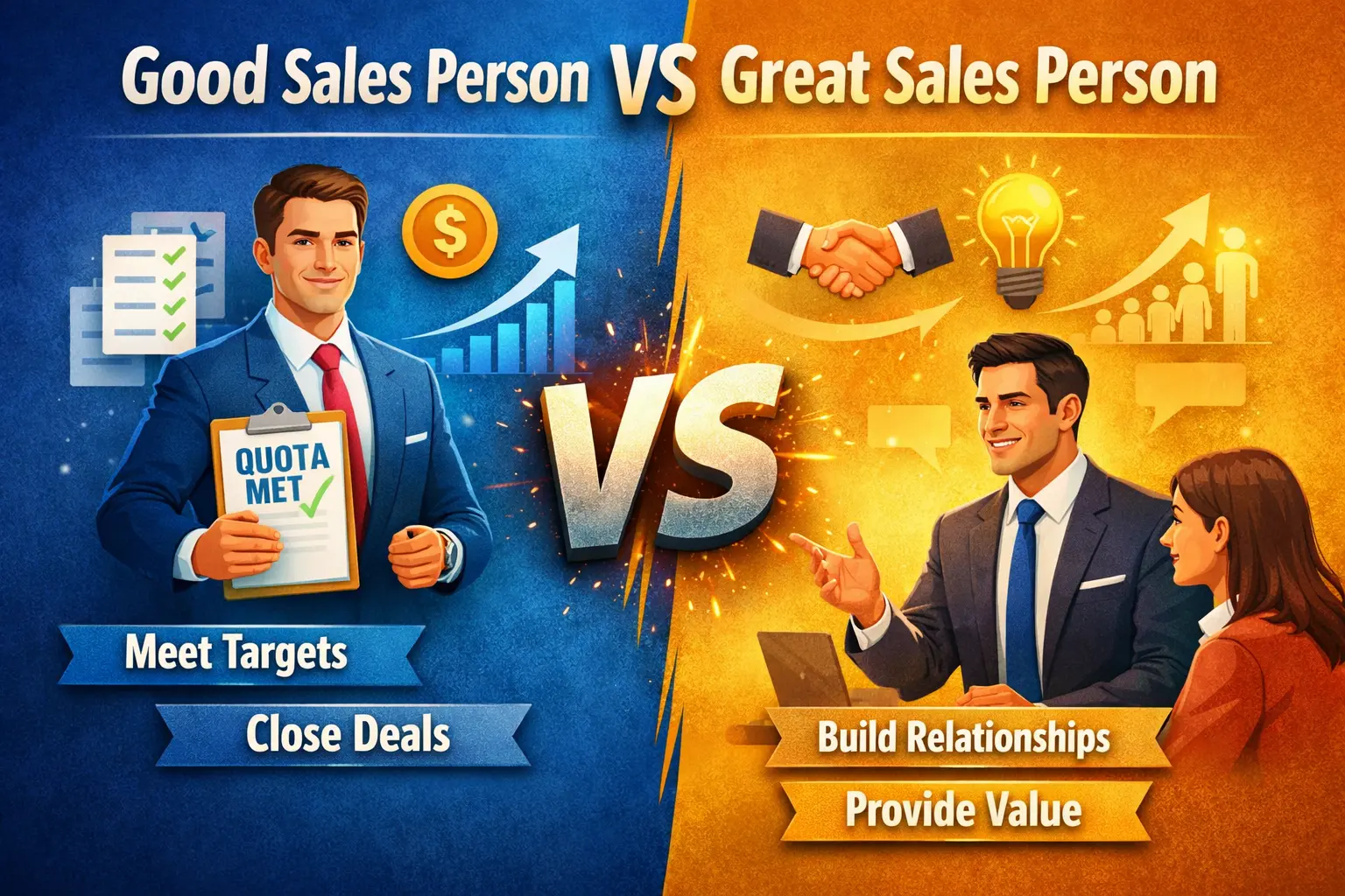 good sales person vs great sales person