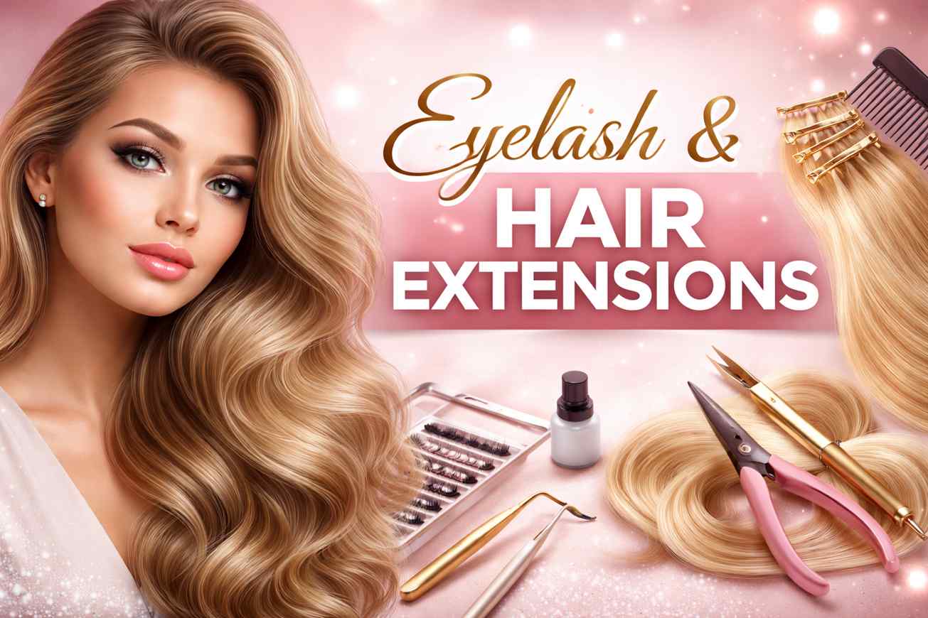 eyelash and hair extensions