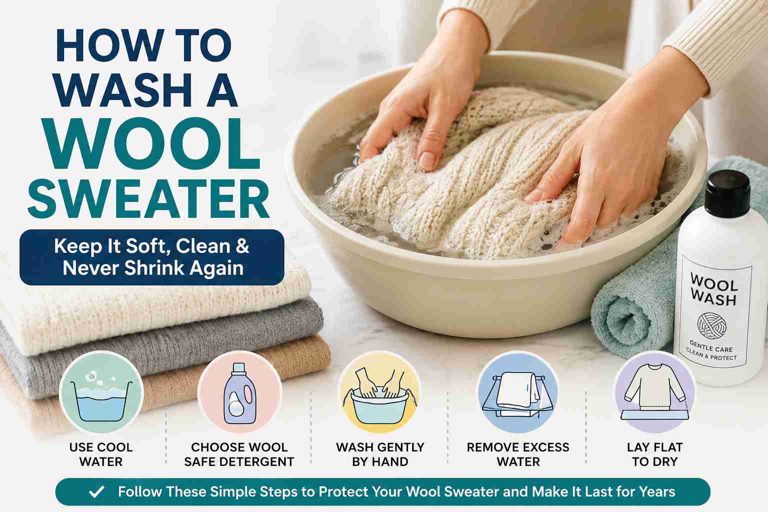how to wash wool sweater